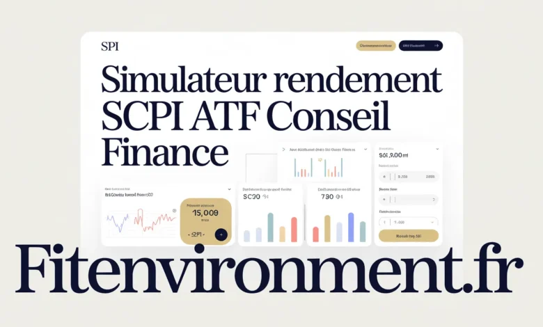 Simulateur rendement SCPI ATF Conseil Finance