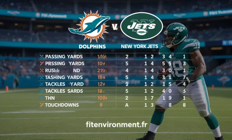 Miami Dolphins vs New York Jets Match Player Stats